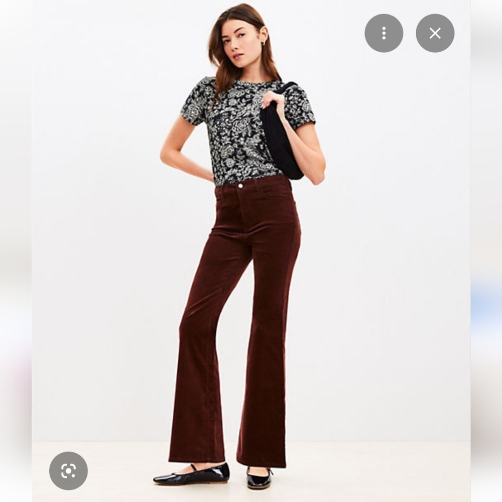 NWT Loft Slim Flare Corduroy Pants